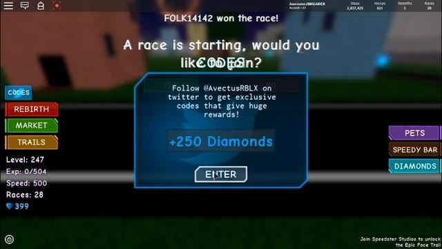 [Speed Simulator Roblox New Codes!!] [Part 2!!] смотреть онлайн