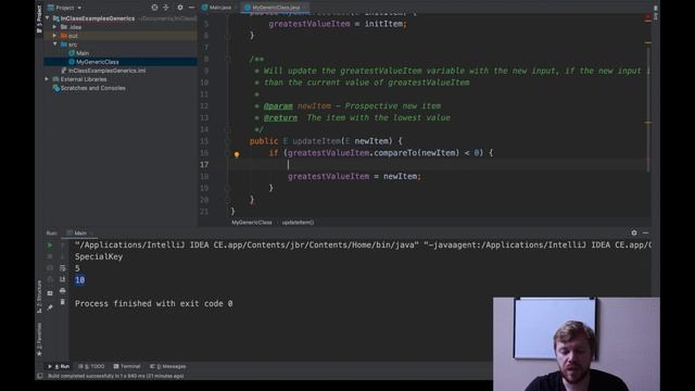 Generics Comparable Interface Example смотреть онлайн