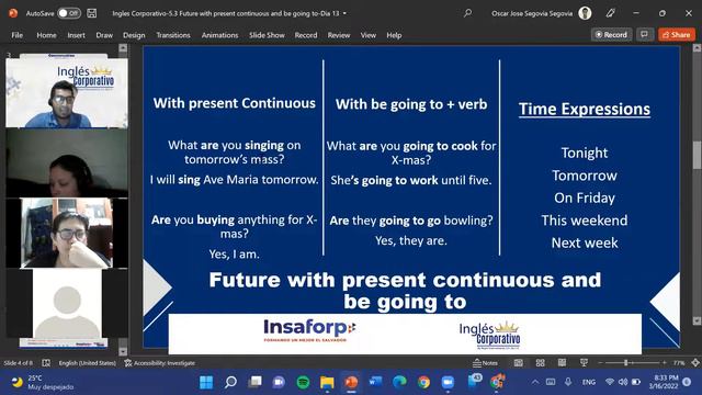 Ingles Corporativo-5.3 Future with present continuous and be going to-Part II-Dia 13 смотреть онлайн