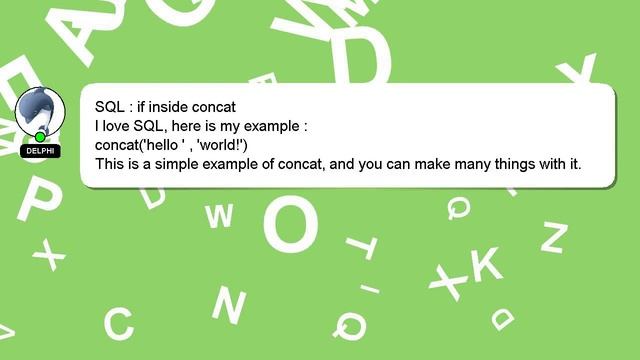 SQL : if inside concat смотреть онлайн