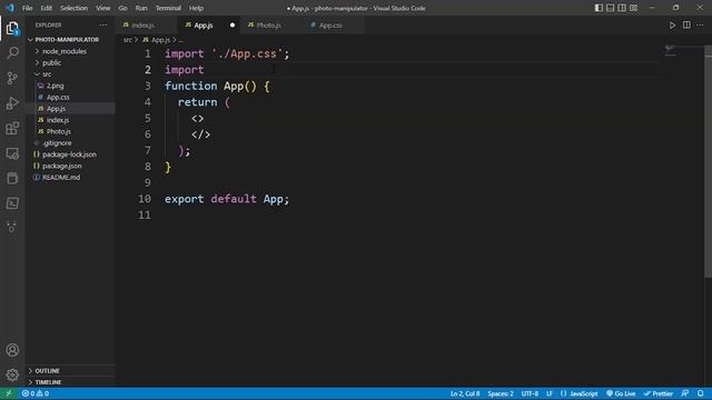 Create a simple photo manipulator react app | Optimize | смотреть онлайн