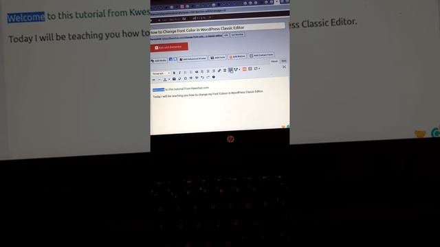 How to change Font Color in WordPress Classic Editor. смотреть онлайн