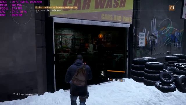 [1070 MHz] Tom Clancy's The Division gameplay on GT 640m смотреть онлайн