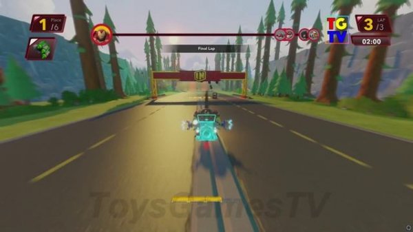 Hulk Buster Iron Man Races in Toy Box Speedway | Disney Infinity