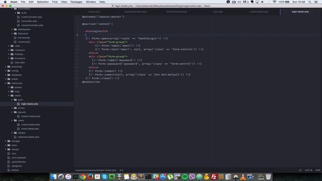 Laravel 5 Login Registration Tutorial System - 8 Validate User Login смотреть онлайн
