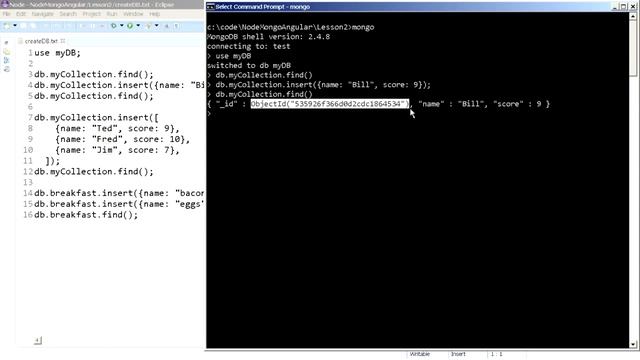 Node.js, MongoDB and AngularJS Web Dev: Create Databases, Collections, and Documents смотреть онлайн