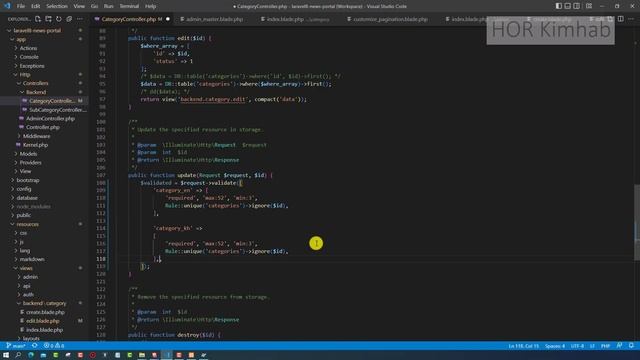 28. Category and SubCategory Laravel 8 Part 10 News Portal CMS - Khmer HKimhab смотреть онлайн