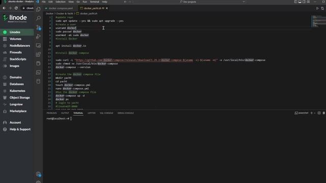 Create a UI For Docker Using Yacht Container Hosted on linode Cloud смотреть онлайн