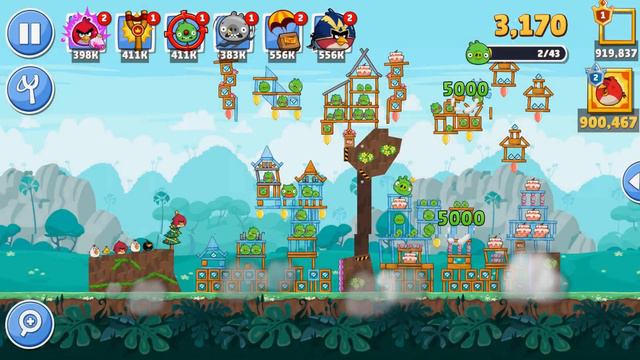 Angry Birds Friends All Levels Tournament 1072 Highscore POWER-UP walkthrough смотреть онлайн