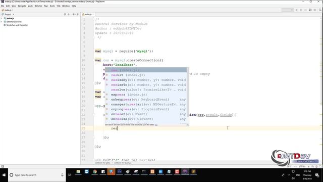 NodeJS Tutorial - Write Restful Services with MySQL and NodeJS in 30 mins смотреть онлайн