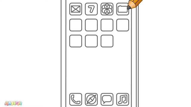 How To Draw Smartphone. How to Draw Iphone. Art for Kids. Video for Kids смотреть онлайн
