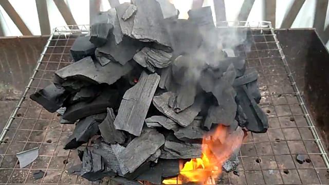 Розжигание углей для шашлыка без добавления жидкости для розжига! смотреть онлайн