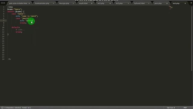 How to use switch case in PHP project & switch statement in PHP in (Urdu/Hindi) Lecture .6 смотреть онлайн
