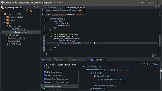React App Tutorial in Eclipse IDE смотреть онлайн