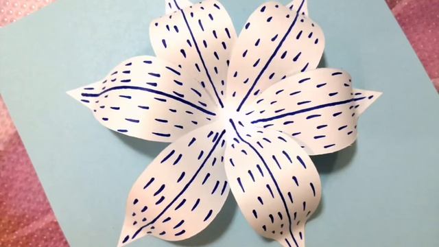 Бумажные цветы. ЛИЛИЯ. Аппликация. LILY PAPER FLOWER смотреть онлайн