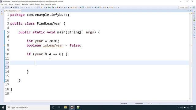 Check if a given year is Leap Year In Java смотреть онлайн