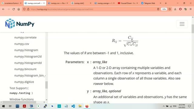 covariance matrix in numpy and correlation coefficient смотреть онлайн