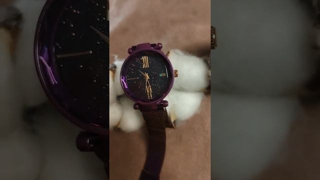 Часы женские "звездное небо" на магнитной застежке. смотреть онлайн