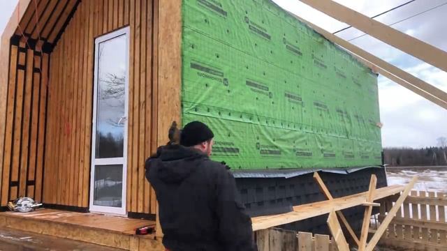 Отделка фасада и кровля #дома, пристройки, гаража своими руками. DIY Идея для отделки дома. смотреть онлайн