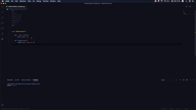 python algorithm 13. Implementation deque смотреть онлайн