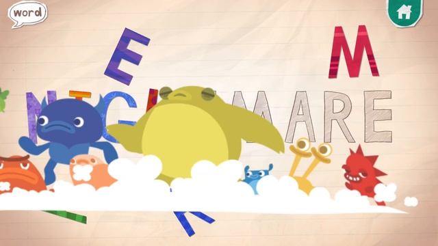 Endless Alphabet A to Z - Letter N - NAUGHTY, NIBBLE, NIGHTMARE, NOSEY | Originator Games смотреть онлайн