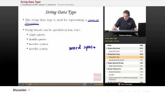 PHP - String Data Type смотреть онлайн