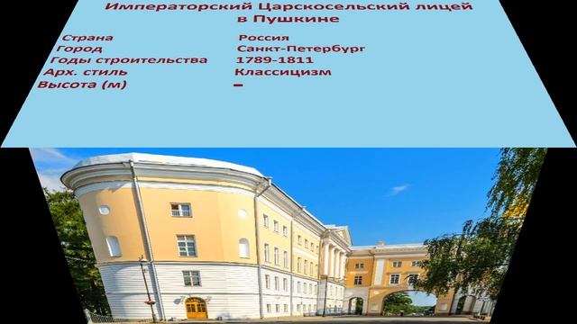 Императорский Царскосельский лицей в Пушкине (Санкт-Петербург) смотреть онлайн