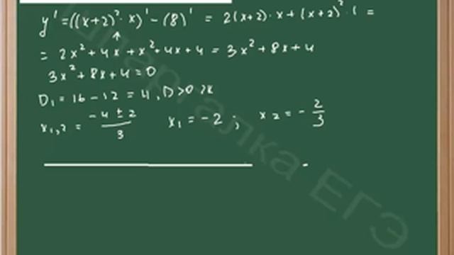 Нахождение точки максимума функции смотреть онлайн