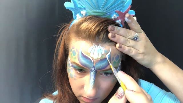 Mermaid Tail Face Painting Design смотреть онлайн