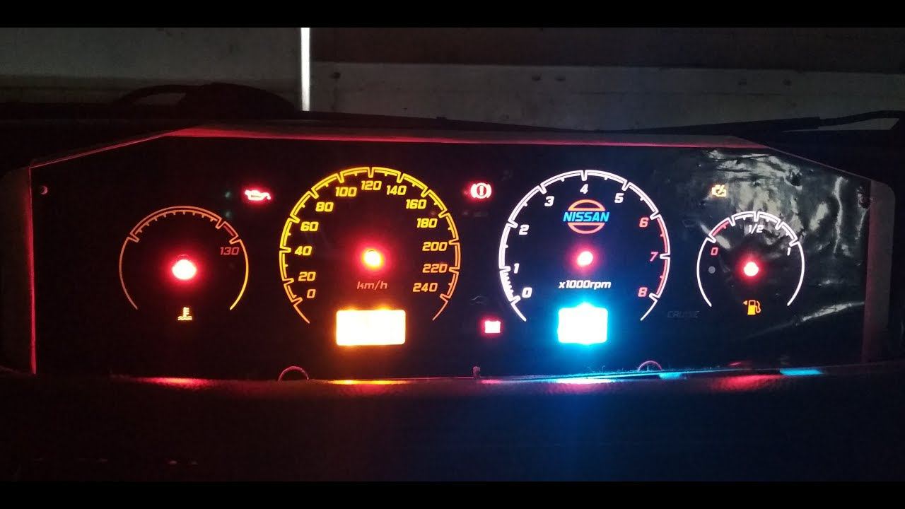 Nissan Primera P12. Пересвет Панель приборов часть 2.