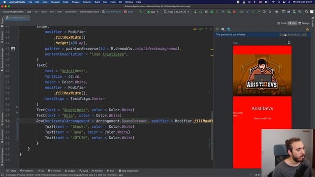 FILAS (ROW) en JETPACK COMPOSE - Curso Jetpack Compose desde cero - Tutorial Android COMPOSE [2021] смотреть онлайн