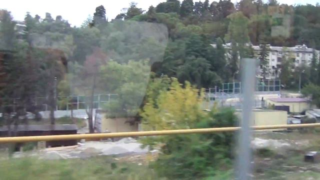 Мацеста - Сочи из окна поезда 