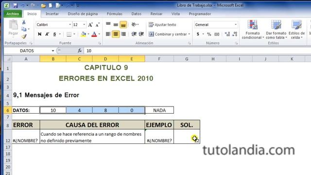 Excel 2010 Basico: 9.1 Mensaje de Error смотреть онлайн