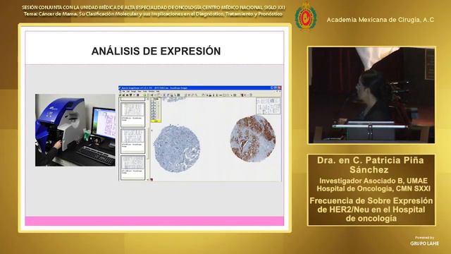 Frecuencia de Sobre Expresión de HER2 Neu en el Hospital de Oncología, Dra. Patricia Piña Sánchez смотреть онлайн