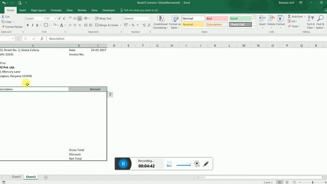 How to create INVOICE (Manual INVOICE) in MS Excel | Manual INVOICE смотреть онлайн