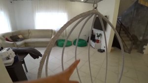 Кресло капля из искусственного ротанга. Все этапы изготовления своими руками.