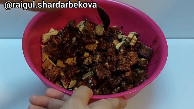 Духовкасыз печеньемен пирог.Пирог без духовки.Қазақша рецепт смотреть онлайн