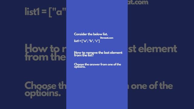 How to remove last element from a List in #python? смотреть онлайн