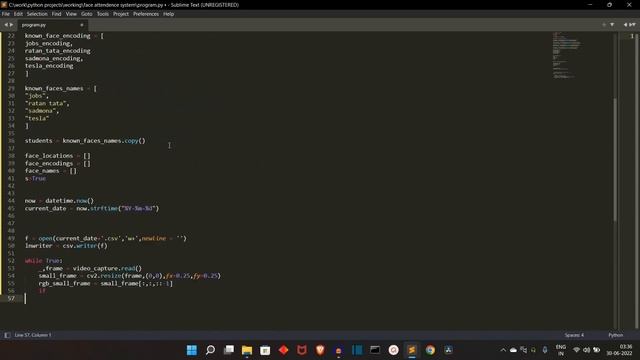 Facial Recognition attendance system using python смотреть онлайн