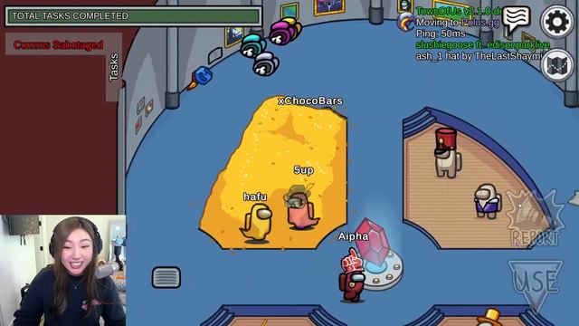 Janet's reaction to dk stacking bodies (Crewfu Modded Among Us Clip) смотреть онлайн