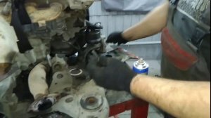 Toyota Highlander снятие ДВС течь сальника дефектовка разборка попутные работы