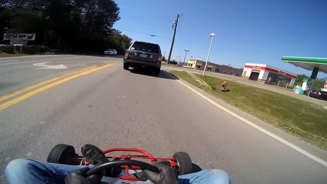 212cc Go Kart On Public Streets, Reactions And Top Speed!