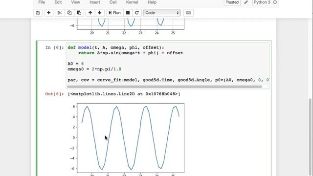 Fitting Pendulum data with curve_fit смотреть онлайн