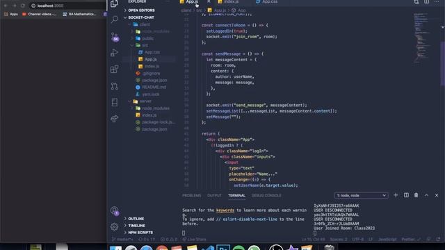 Chat App Tutorial With ReactJS, NodeJS, Socket.IO [Part 2] смотреть онлайн