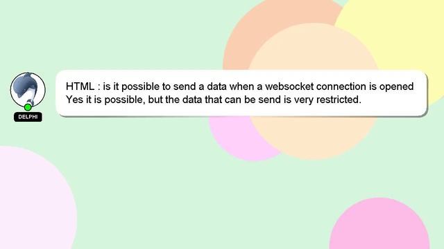 HTML : is it possible to send a data when a websocket connection is opened смотреть онлайн
