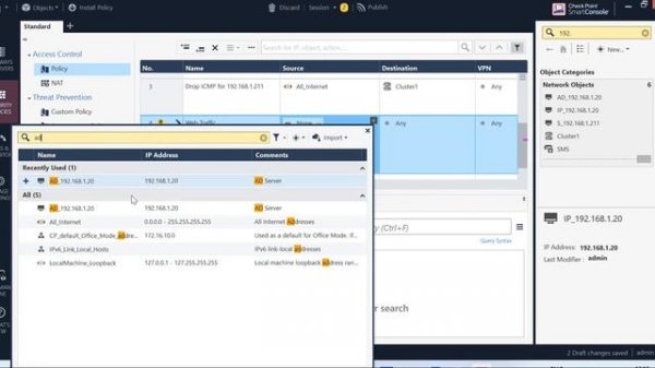 Check Point Firewall : Active Directory Integration with Check Point Dashboard Part 1
