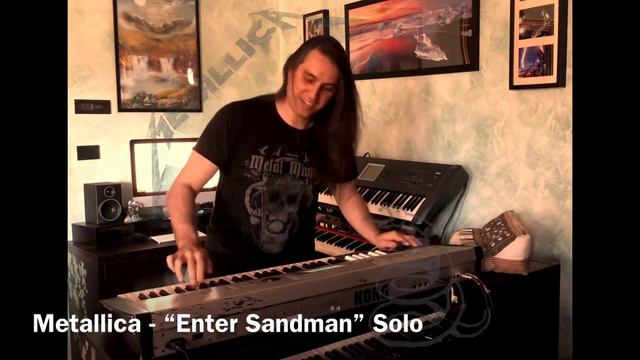 ENTER SANDMAN (Metallica cover) - Solo on Keyboard смотреть онлайн