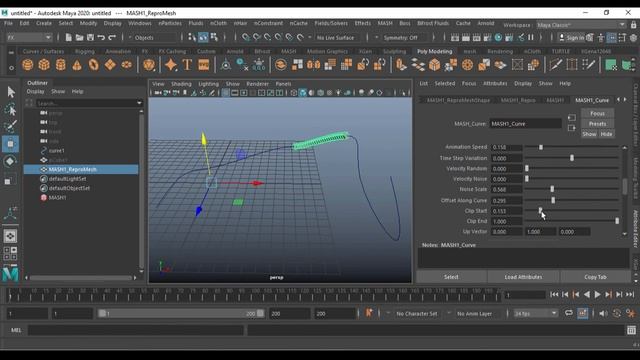 MAYA # TUTORIALS # HOW TO USE #MASH CURVE IN EASY STEPS смотреть онлайн