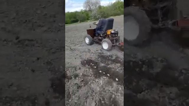 Посадка картофеля мини трактор из мотоблока агрос смотреть онлайн