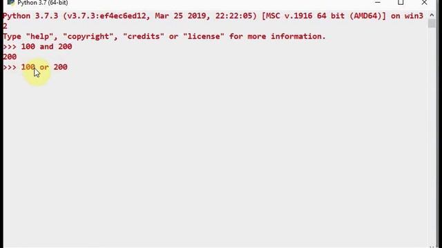 Python logical operators on numbers смотреть онлайн